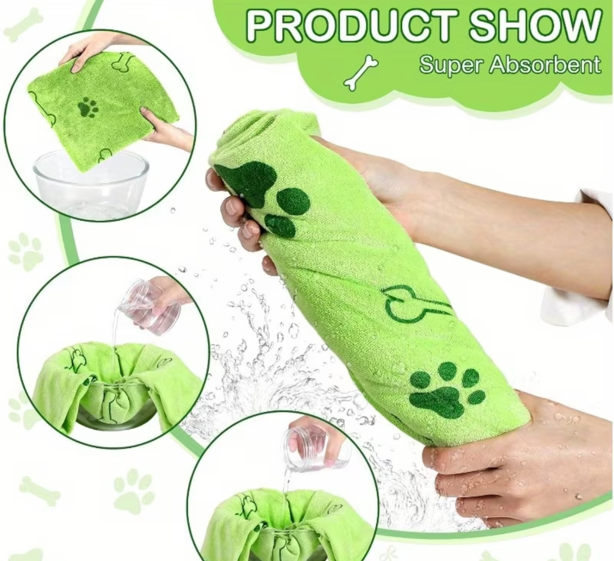 🐾 Super Absorbent Dog Drying Towel