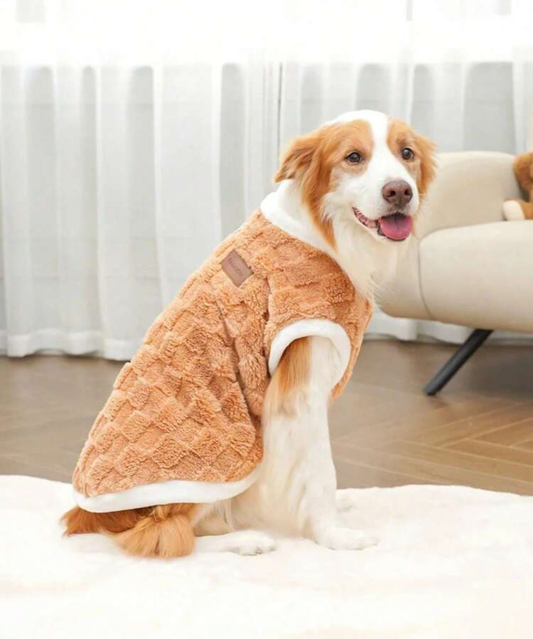 🐾 Premium Plush Fleece Dog Vest – Light Brown