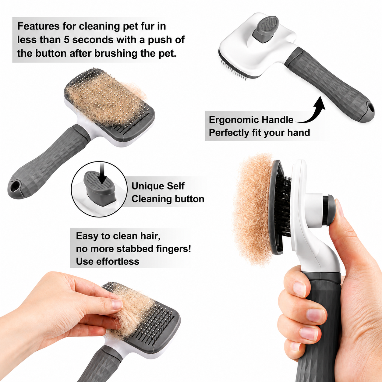 Pawz Self-Cleaning Slicker Brush