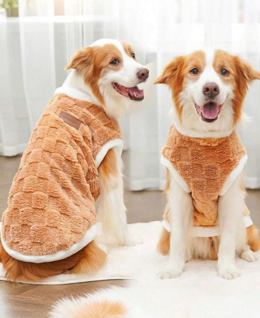 🐾 Premium Plush Fleece Dog Vest – Beige