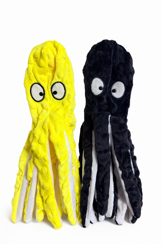Octopus Squeaky Dog Toy, Crinkle Plush 2pcs