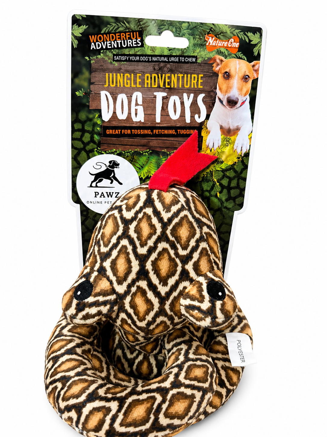 Pawz 84cm Interactive Squeaky Snake Dog Toy