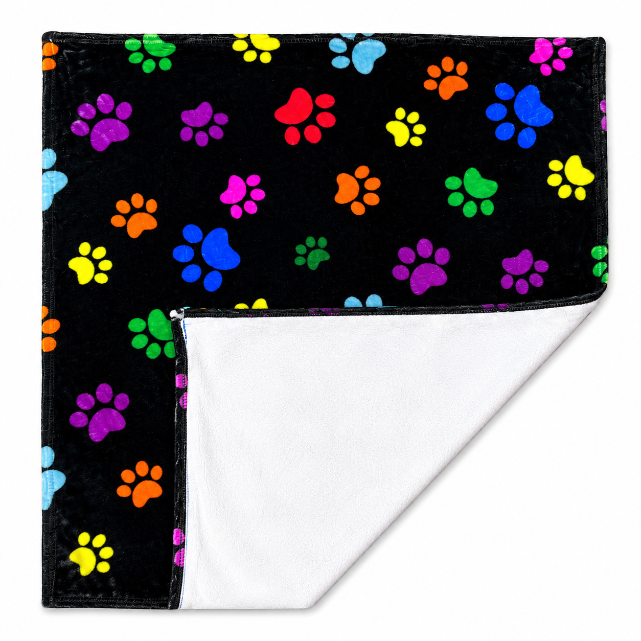 🐾 Pawz Colour Paw Print Fleece Blanket