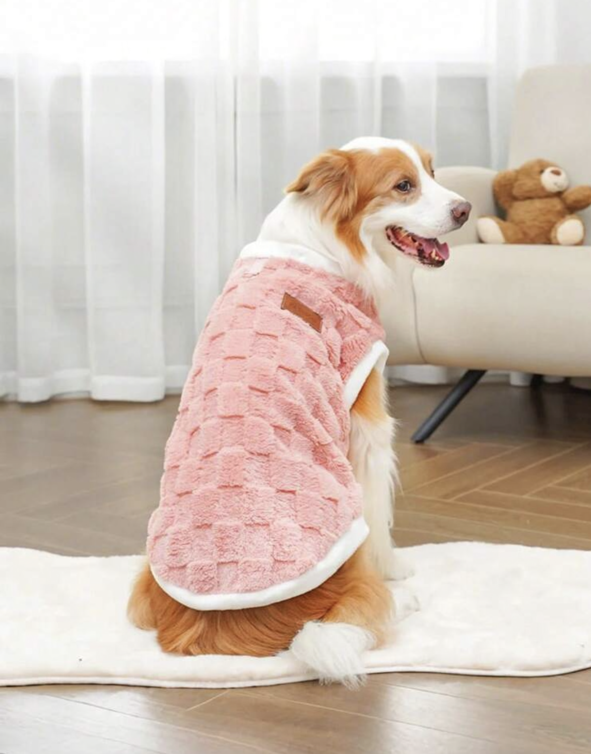🩷 Premium Plush Fleece Dog Vest – Pink