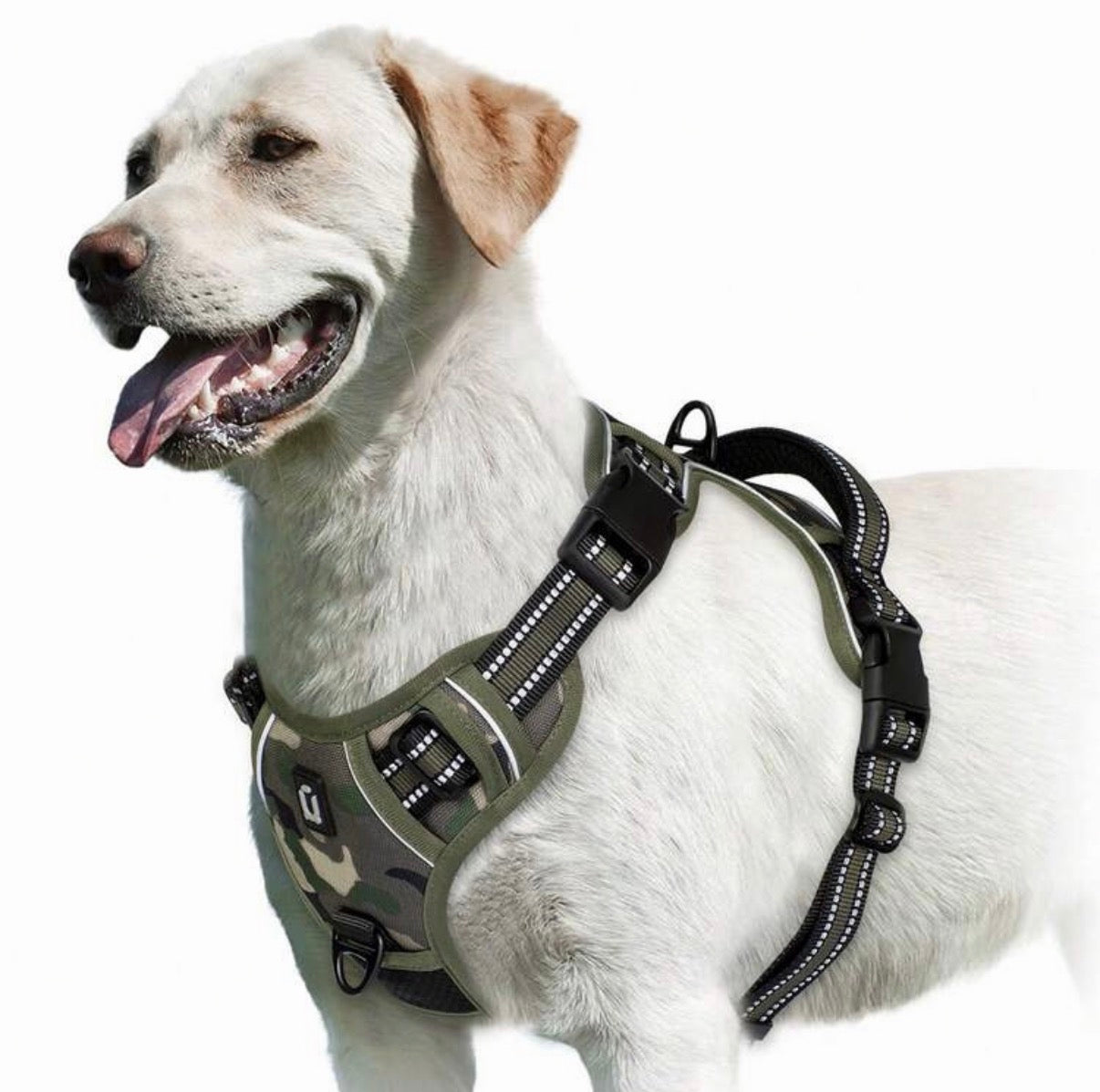 Camouflage No-Pull Reflective Dog Harness