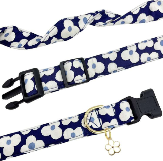 🌼 Floral Adjustable Dog Collar
