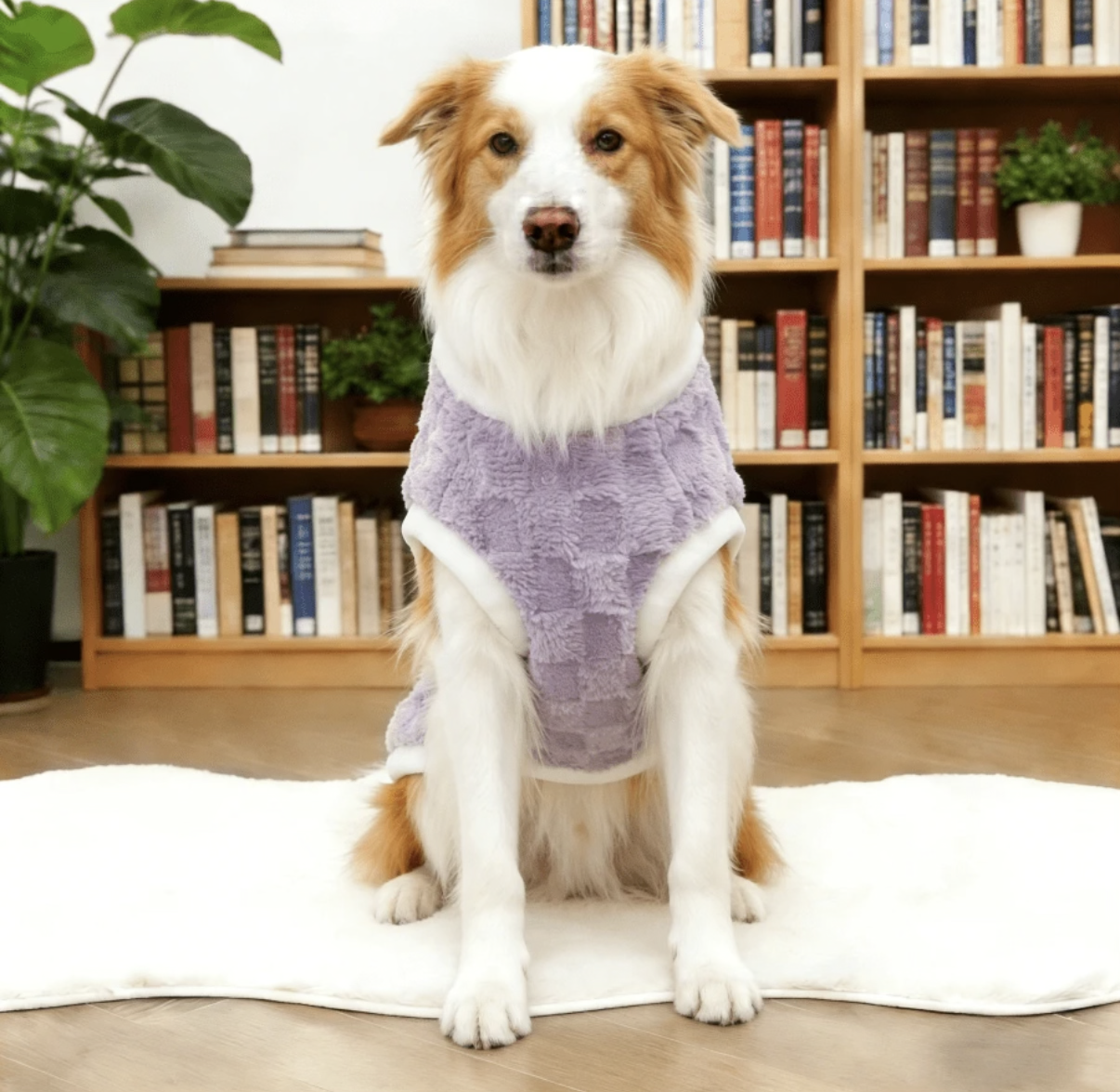 Lavender Plush Fleece Dog Vest