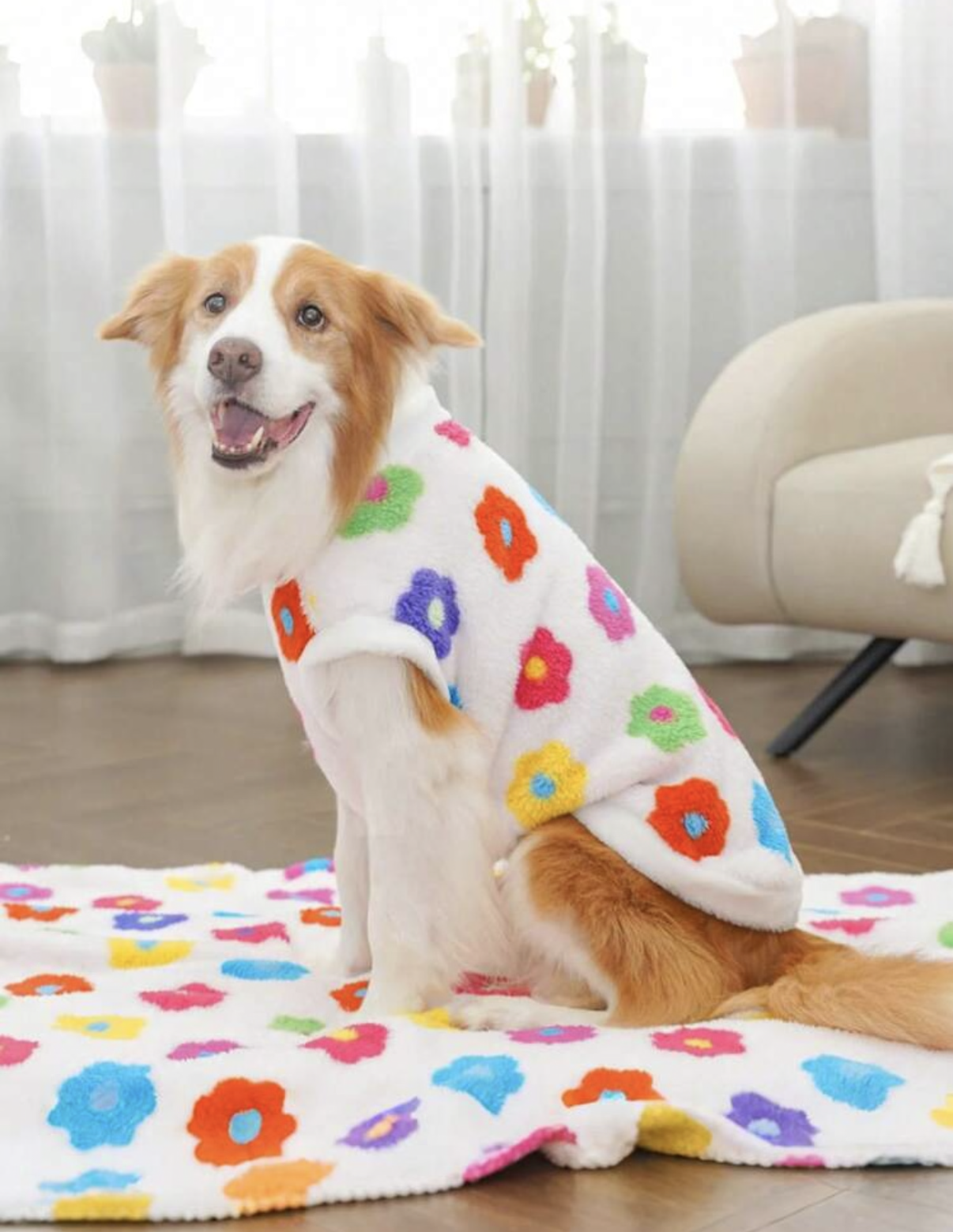 Flower Fleece Dog Vest 🌸🐾