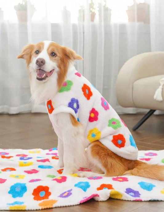 Flower Fleece Dog Vest 🌸🐾