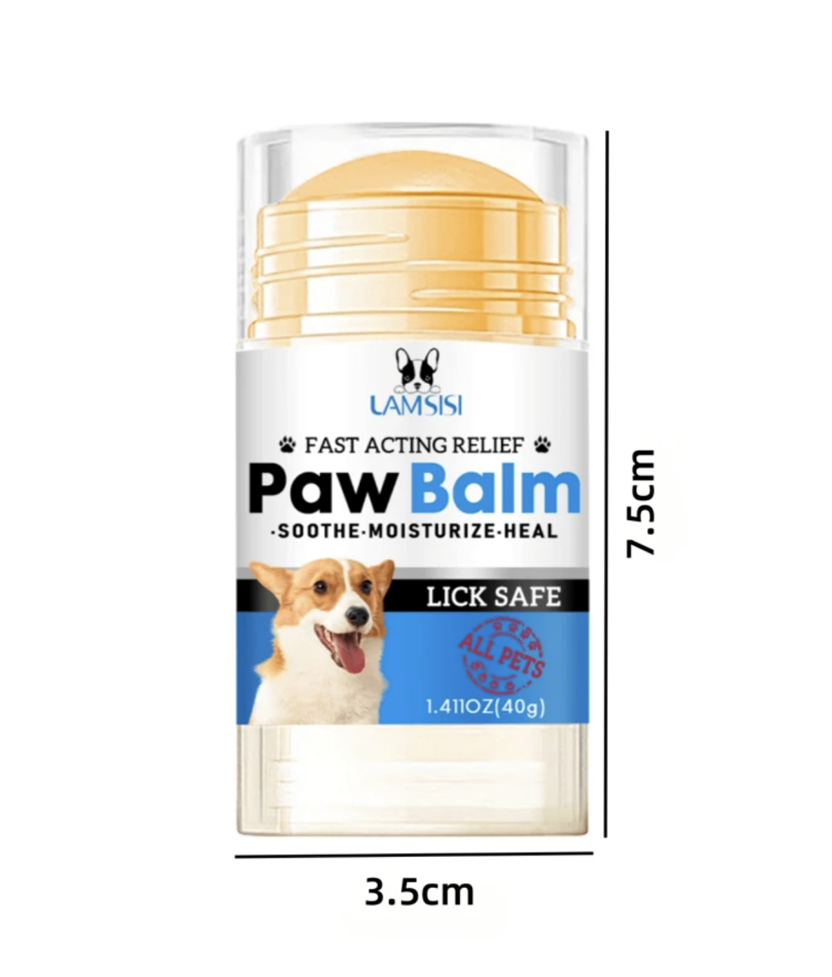 Dog Paw Balm Stick – Soothes Dry & Cracked Paws 🐾