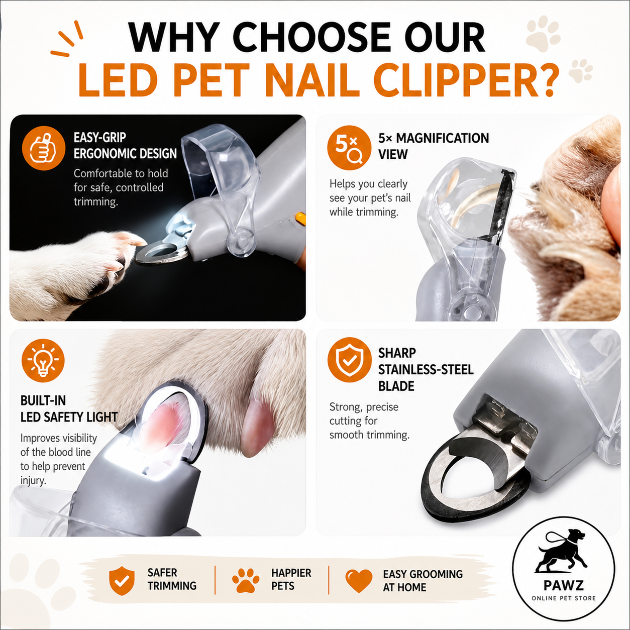 🐾 Pawz Safety Dog Nail Clipper