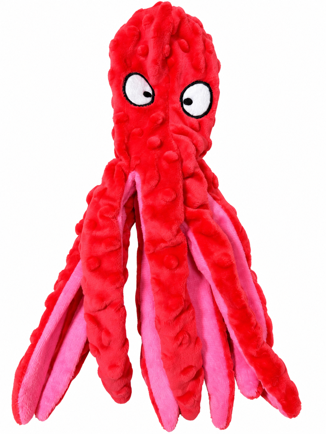 🐙 Squeaky & Crinkle Octopus Plush Dog Toy