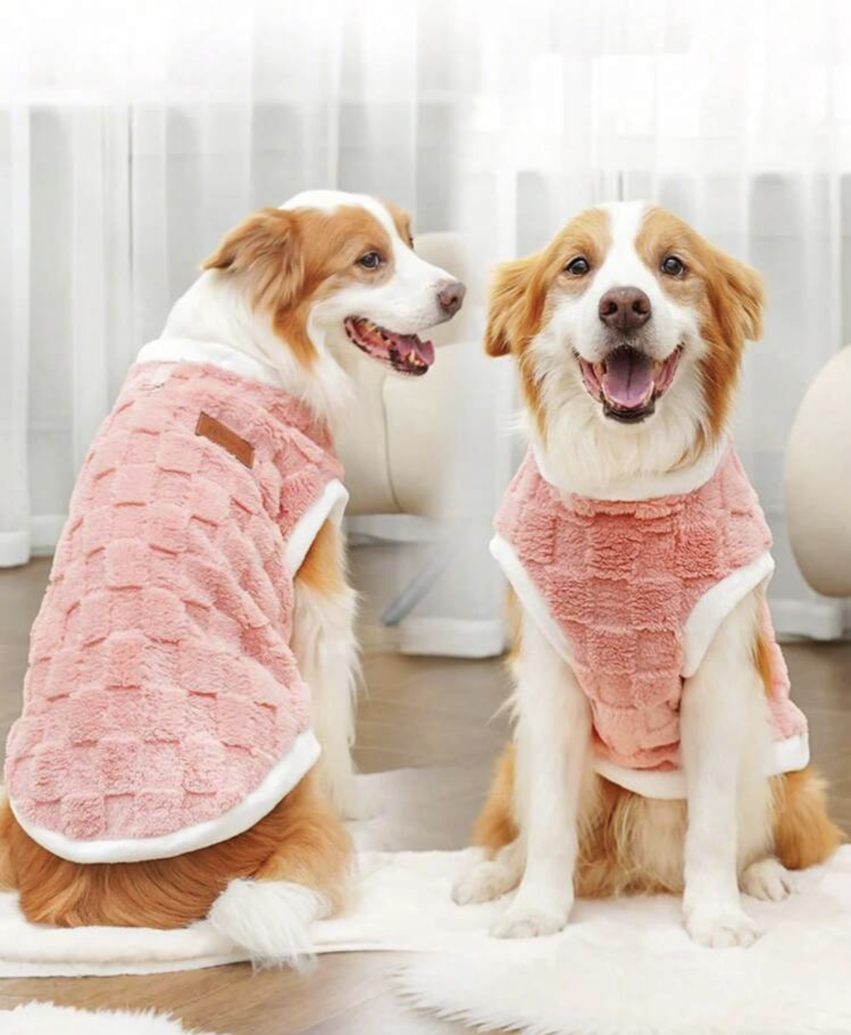 🩷 Premium Plush Fleece Dog Vest – Pink