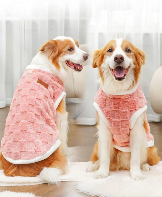 🩷 Premium Plush Fleece Dog Vest – Pink