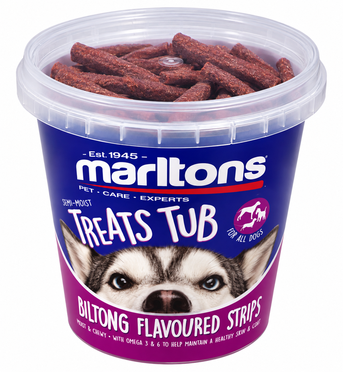 🐾 Marltons Treats Tub – Semi-Moist Dog Treats