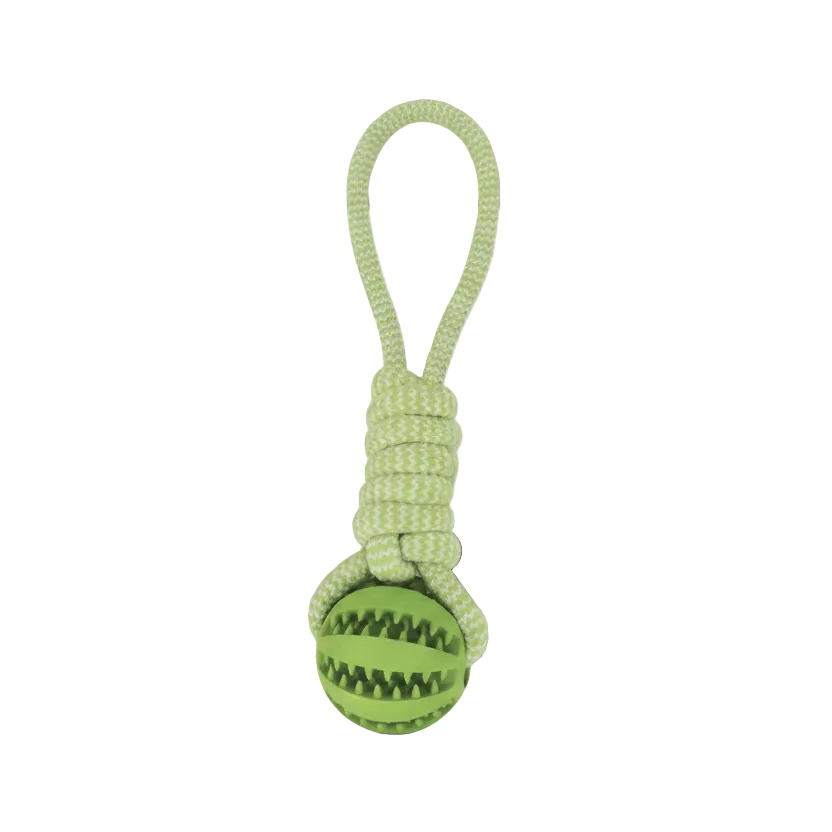 Dog Braided Rope Knot Toy with Ball and Handle
