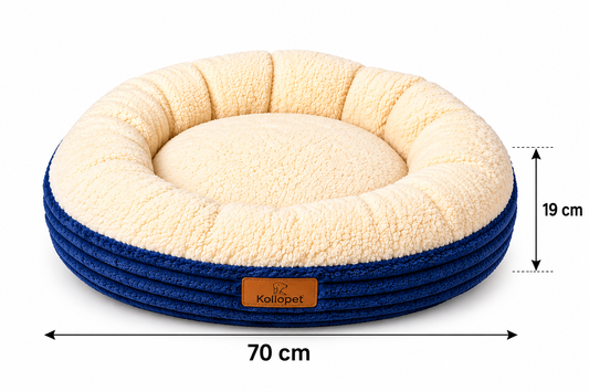 Luxury Plush Round Dog Bed