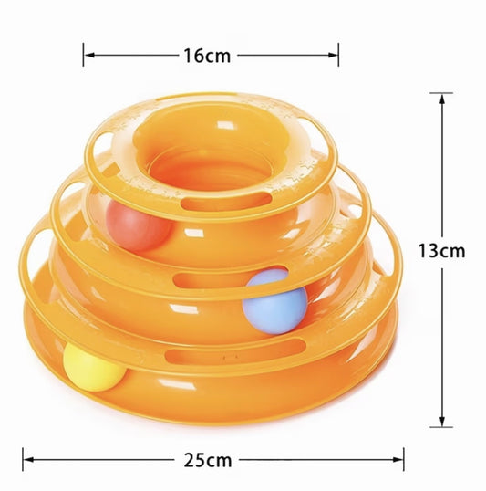 3-Tier Interactive Cat Ball Track Toy 🐱