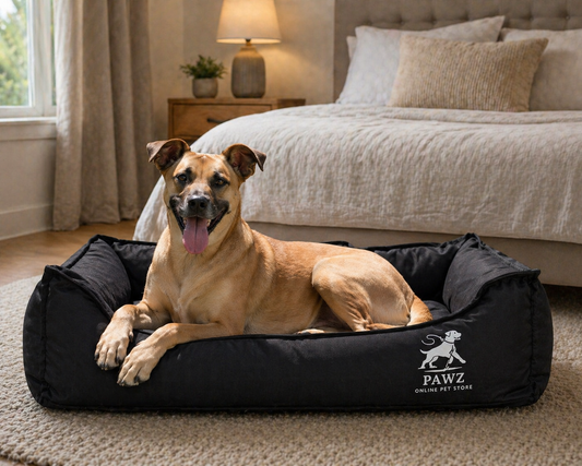 Canvas Dog Bed Large  - Black