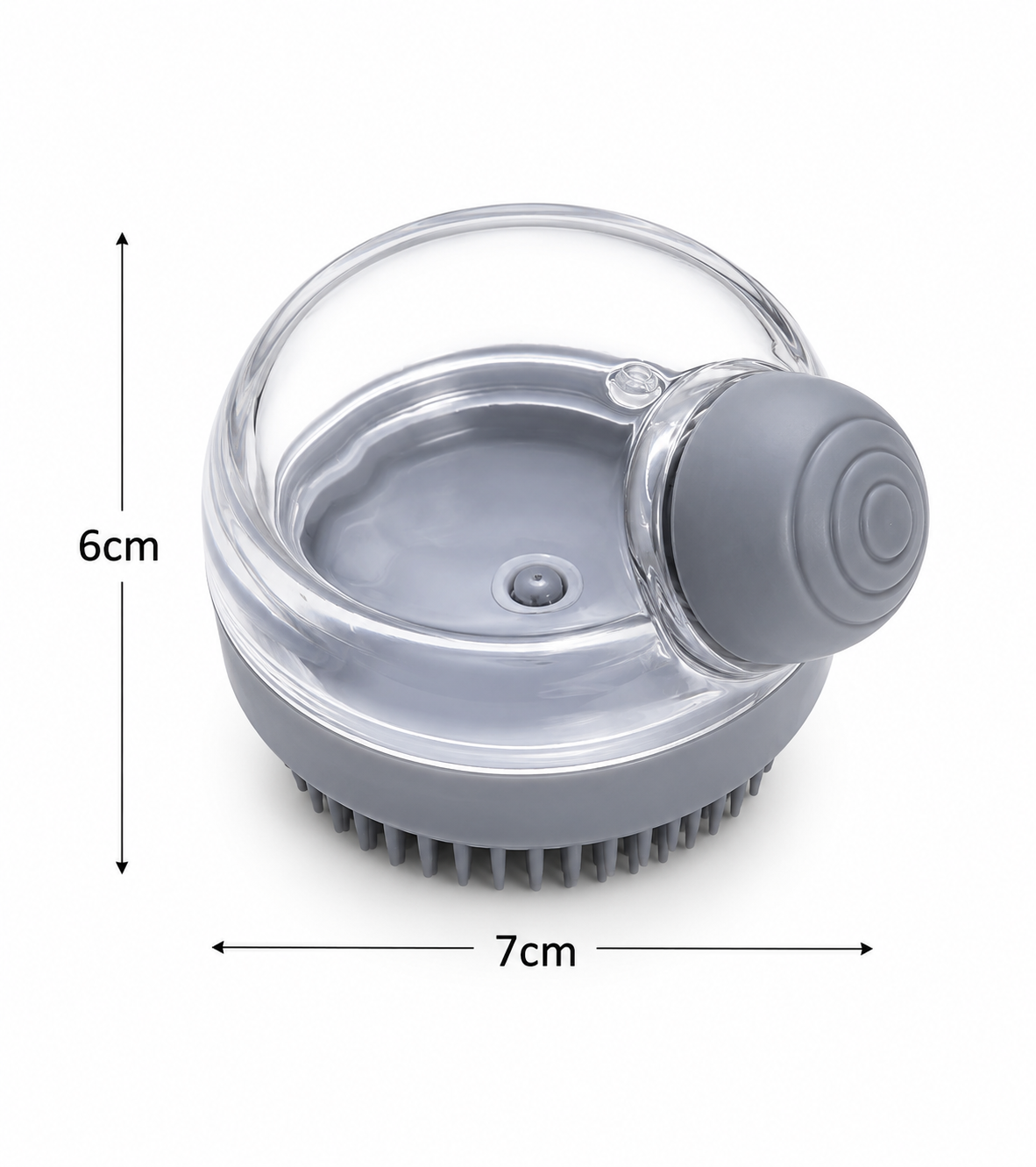 Pet Bathing Brush With Shampoo Dispenser, Soft Silicone Massage