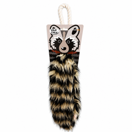 Wild Tails Faux-Fur Raccoon Rope Toy 🦝
