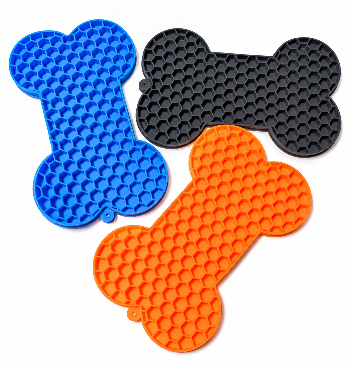 🐾 Bone-Shaped Silicone Lick Mat – 18 × 11 cm