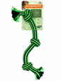 🐾 Long Knotted Rope Dog Toy – Green & Black