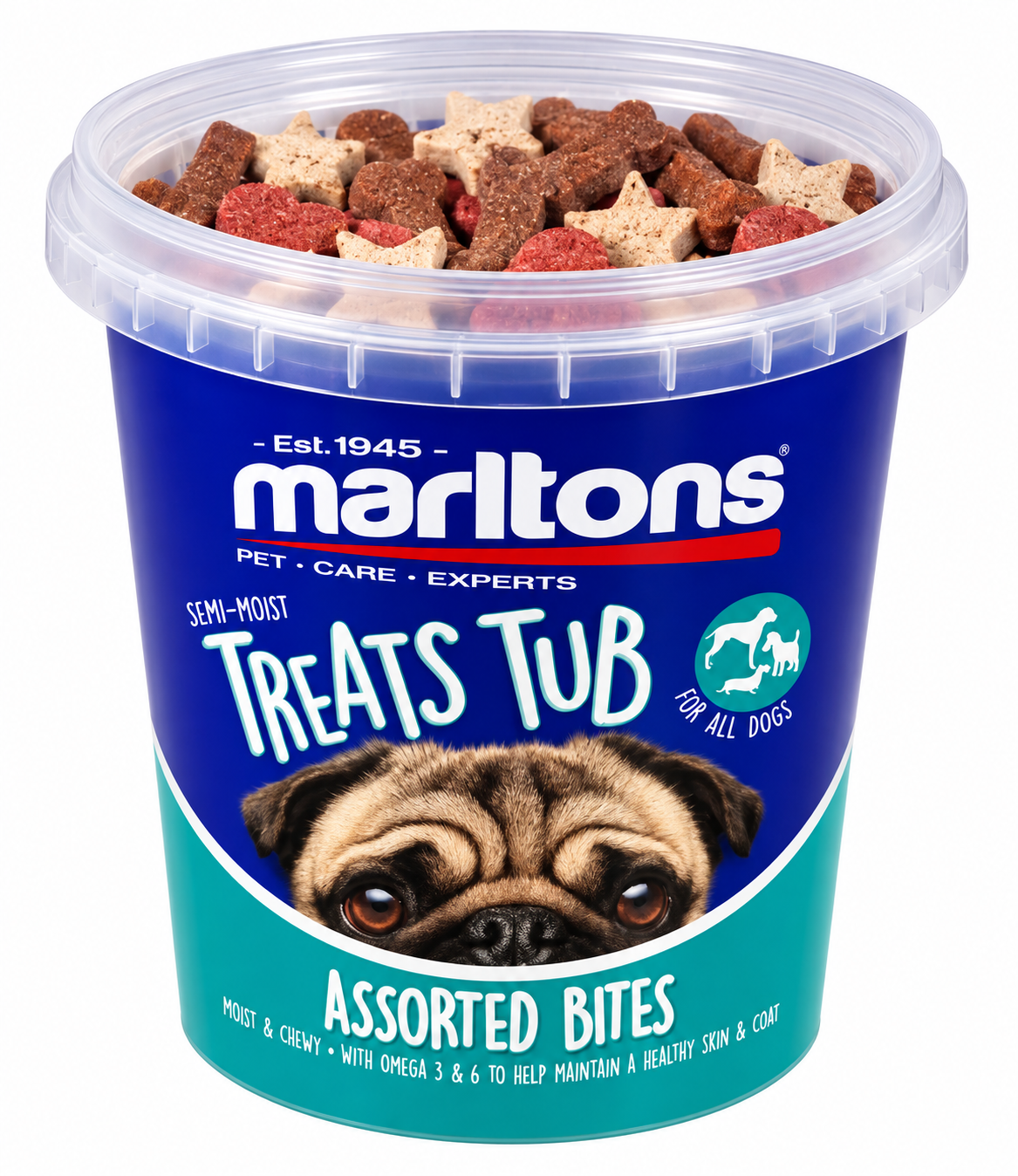 🐾 Marltons Treats Tub – Semi-Moist Dog Treats