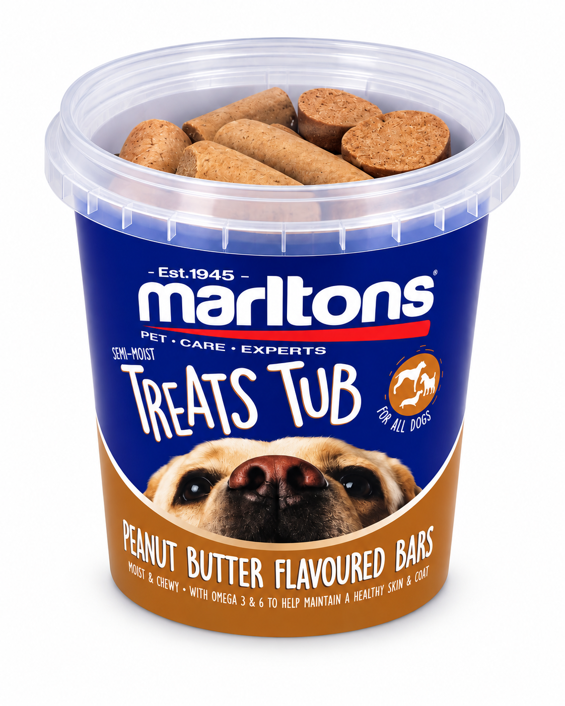 🐾 Marltons Treats Tub – Semi-Moist Dog Treats