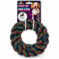 🐾 Neon Braided Rope Ring Dog Toy