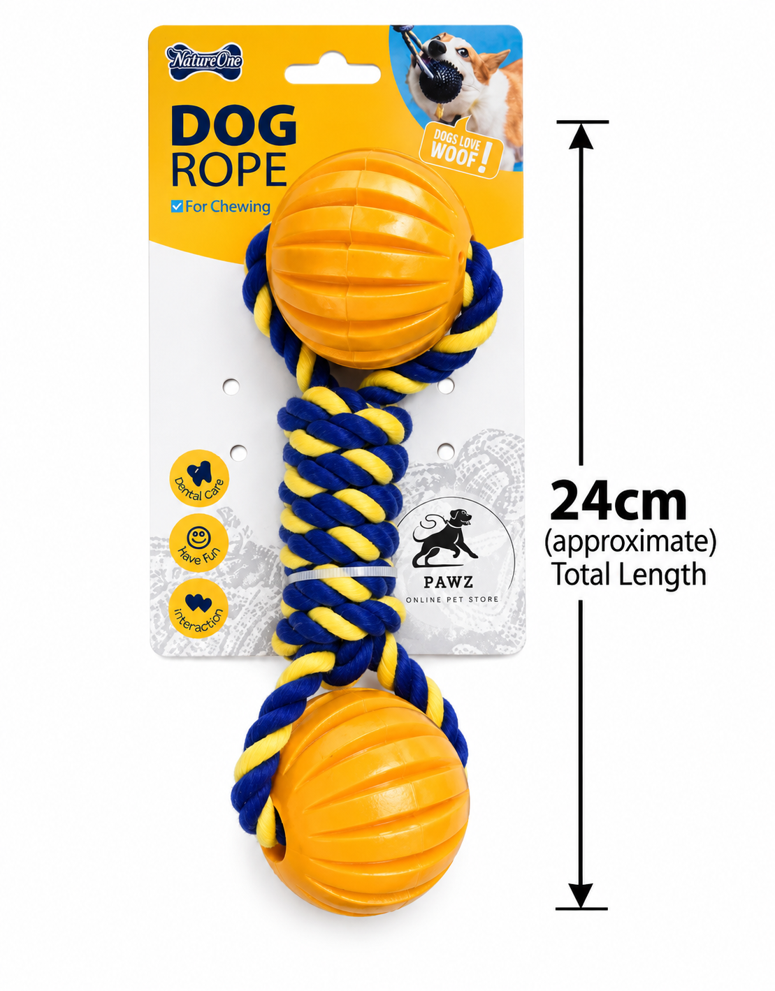 🐾 Rope Tug Toy with Double Squeaky Balls