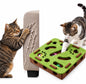 Interactive Cat Puzzle & Scratch Toy – Green